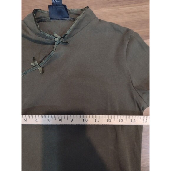 Vintage Reference Point Top Chinese Style Sexy Y2K Large Green Free Shipping! - Picture 9 of 10